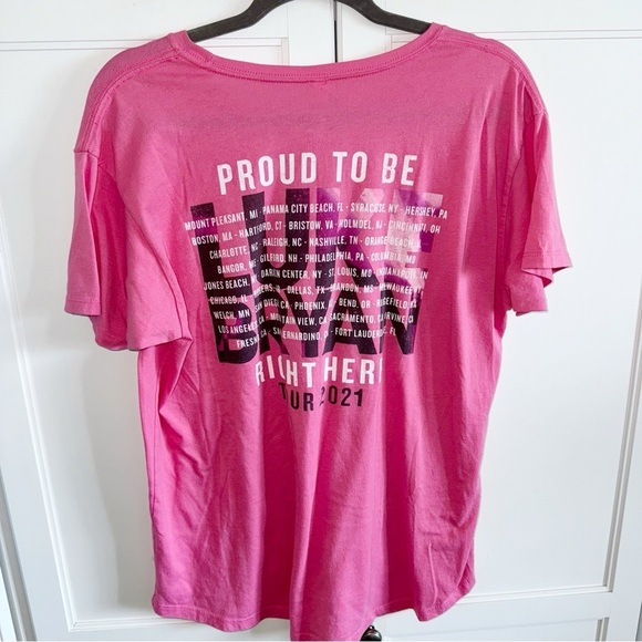 LUKE BRYAN Pink Unisex "Proud to Be Right Here" TOUR 2021 Concert T-Shirt Sz Med - Picture 3 of 7